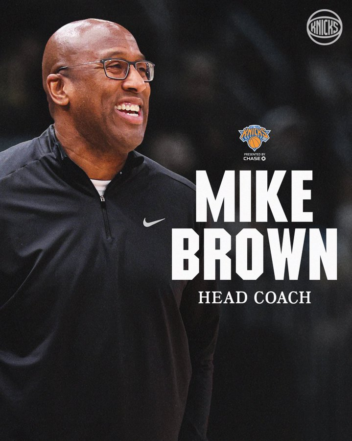 尼克斯官方任命布朗为主帅！薪金4年约4000万美元 冲击队史第三冠